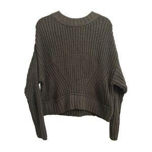 Moon & Madison Dolman Sleeve Oversized Chunky Sweater size S Olive Green